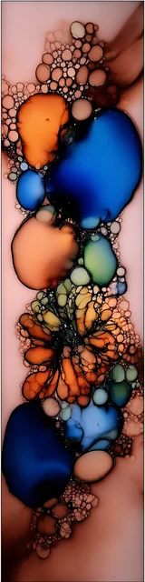 Free abstract bookmark featuring a peach background